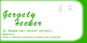 gergely hecker business card